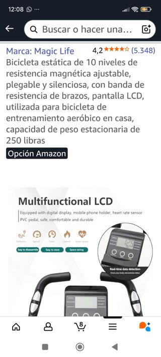 Bicicleta Estática 10 Niveles