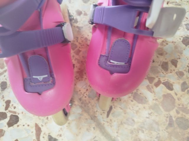 Patines infantiles rosas y morados