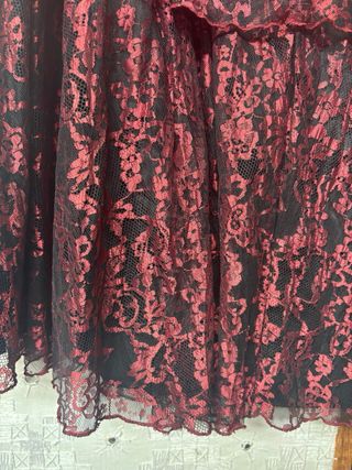 Falda Oky Coky Encaje Roja Talla 42