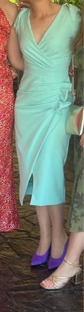 Vestido fiesta boda verde