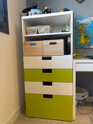 Mueble Almacenaje Ikea SMASTAD Verde/Blanco
