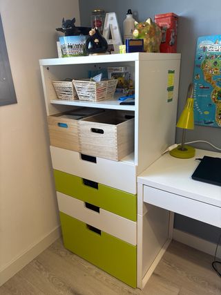 Mueble Almacenaje Ikea SMASTAD Verde/Blanco