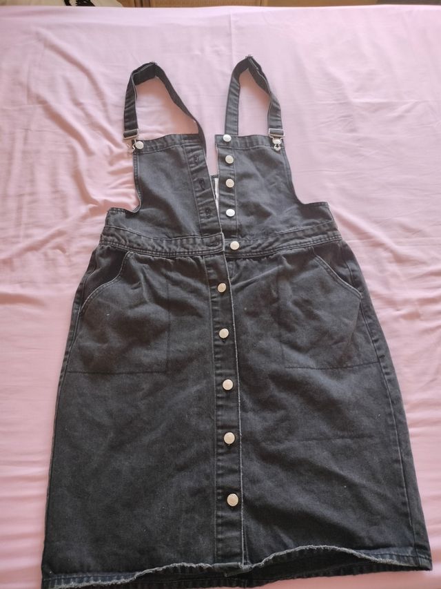 Peto vaquero negro mujer