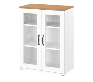 Consola Ikea SKRUVBY Madera y Cristal