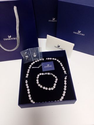 Conjunto Swarovski Angelic Plateado