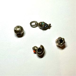 Lote 4 Abalorios Charms para pulsera Pandora.