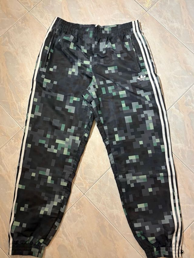 Tuta Adidas Uomo Pixelata Blu/Verde