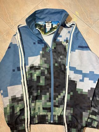 Tuta Adidas Uomo Pixelata Blu/Verde 