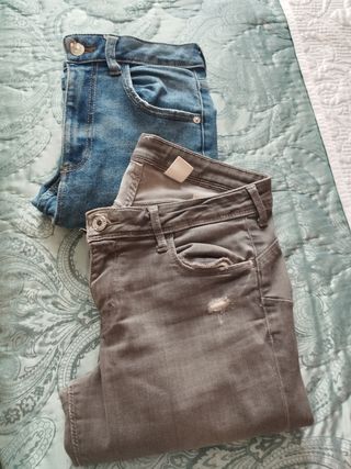 Vaqueros pitillo H&M y Lefties