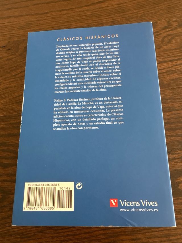 El Caballero De Olmedo N/c Clasicos hispanicos