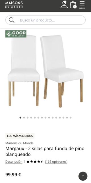 4 Sedie da pranzo modello Margaux Maison du Monde
