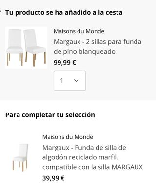 4 Sedie da pranzo modello Margaux Maison du Monde