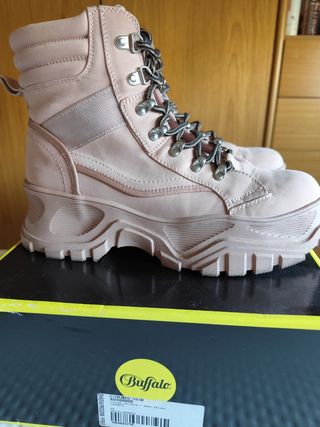 Botas militares Buffalo rosas talla 40