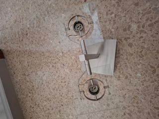 Aplique pared/techo 2 focos cristal y metal