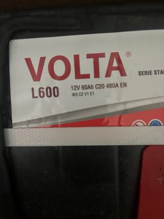 Batería Coche Volta L600 60Ah 480A