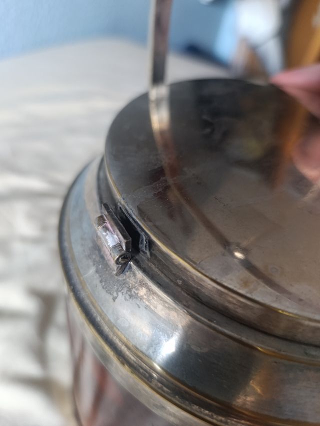 Hielera Cubitera Vintage carey y Metal.