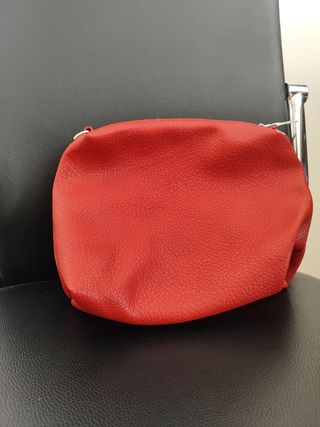 Bolso/neceser de mano vegano rojo