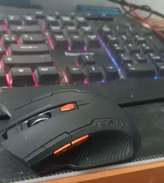 Ratón Inalámbrico Gaming 2.4GHz Negro/Naranja