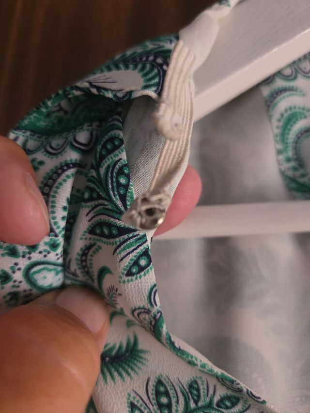 Vestido verde e branco para eventos