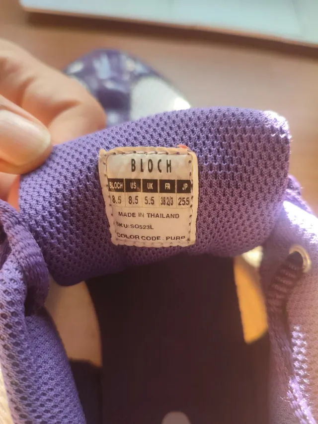 Zapatillas Bloch Baile lilas y blancas