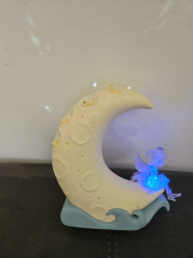 Lampada luna notturna con fatina luminosa