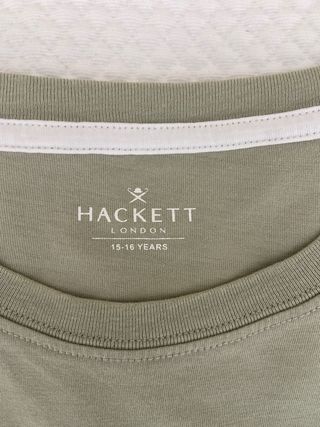 Camiseta Hackett London Talla 15-16 Verde Oliva