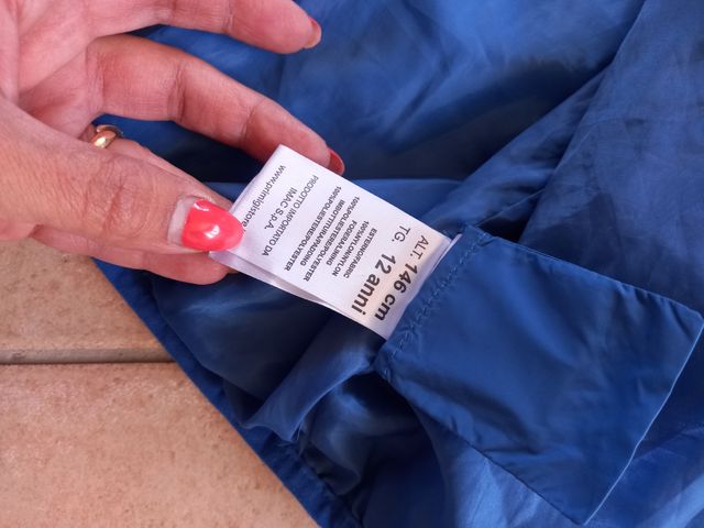 Piumino azzurro 12 anni ragazzino