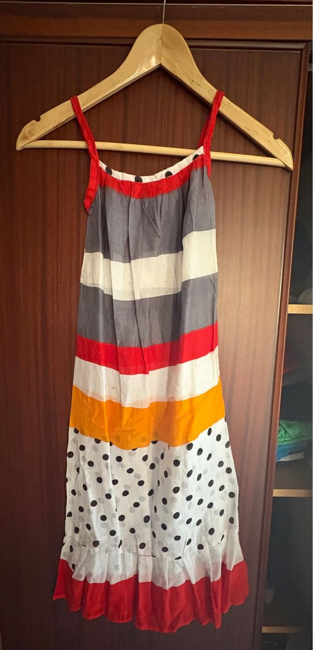 Vestido niña rayas y lunares