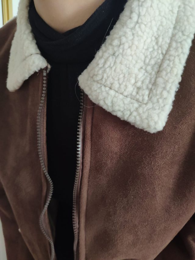 Cazadora borrego marrón talla L