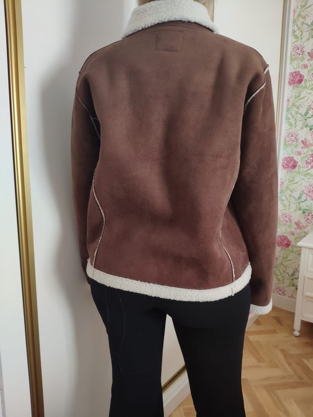 Cazadora borrego marrón talla L