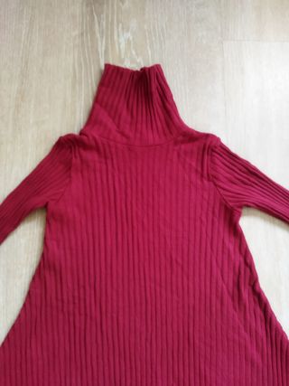 Vestido canalé rojo Maggie Sweet Talla XS