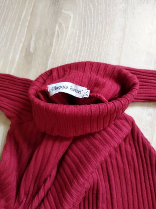 Vestido canalé rojo Maggie Sweet Talla XS