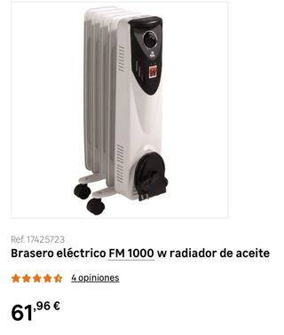 Radiador de aceite eléctrico FM estufa portatil
