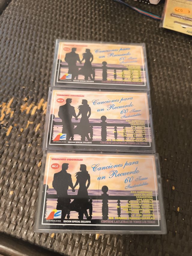 Lote 3 Cintas Cassette Canciones para un Recuerdo