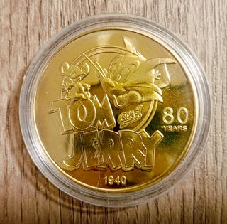 Colección 5 monedas Tom y Jerry 80 Aniversario