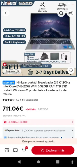 Portátil i7 1TB