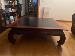 Mesita de salón de madera de ébano