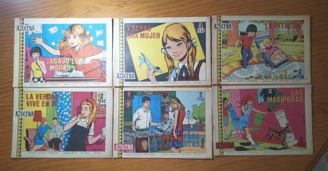 LOTE DE 18 QUADRINHOS AZUCENA VINTAGE ORIGINAIS