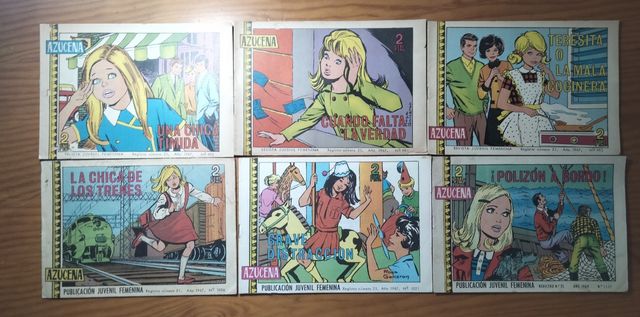 LOTE DE 18 QUADRINHOS AZUCENA VINTAGE ORIGINAIS