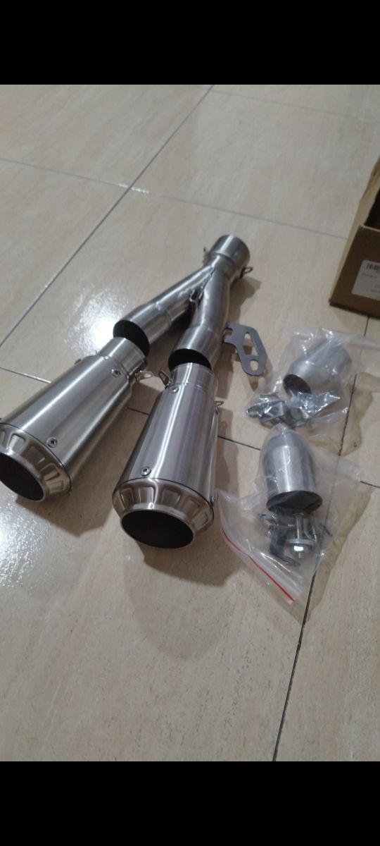 Silenciador Doble Universal para Moto