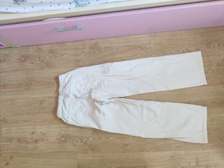 Pantalones cargo largos beige