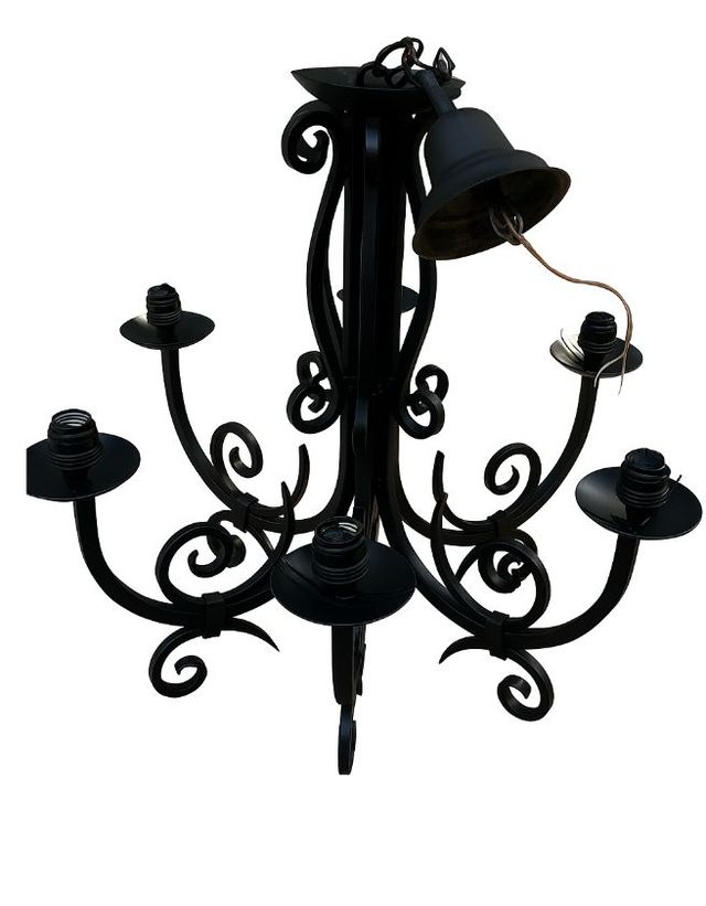 Lámpara de acero forjado estilo rústico