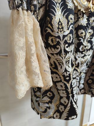 Traje Fallera Adulta Negro y Dorado