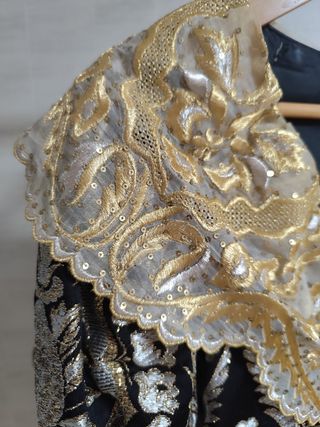 Traje Fallera Adulta Negro y Dorado