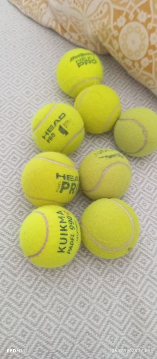 Lote de 8 Pelotas de pádel/tenis usadas
