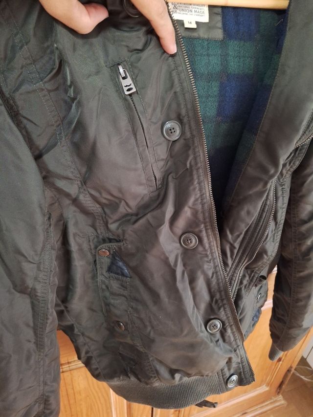 Abrigo LTB Negro con Forro a Cuadros