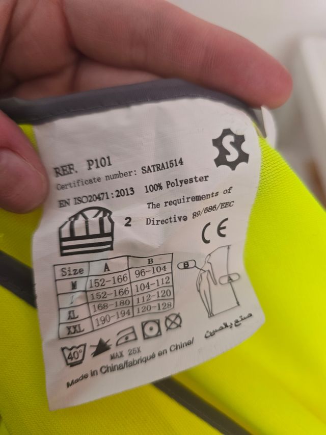 Chaleco reflectante de alta visibilidad