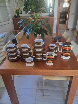Juego Tazas Café Vintage Años 70