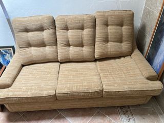 Sofá Cama Beige 147cm Cama