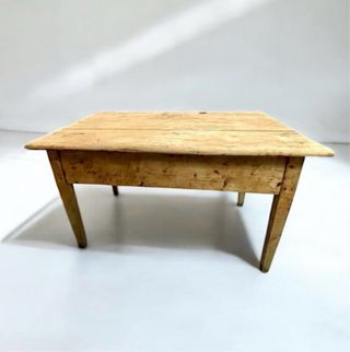 Antigua mesa de castaño de masía de madera 1880